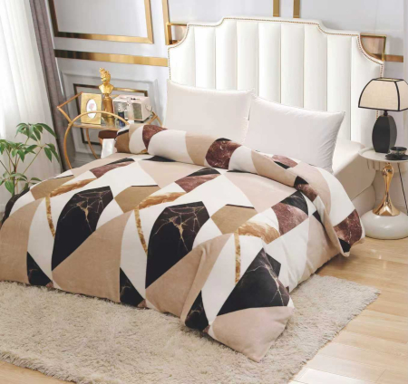 Paturi Cocolino Subtiri - Patura Cocolino Subtire -  Bej Cu Forme Geometrice