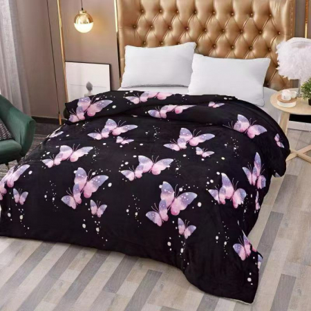 PĂTURI - Patura Cocolino Subtire - Fluturasi Mov