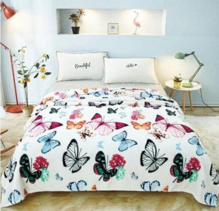 PĂTURI - Patura Cocolino Subtire - Fluturasi Multicolori