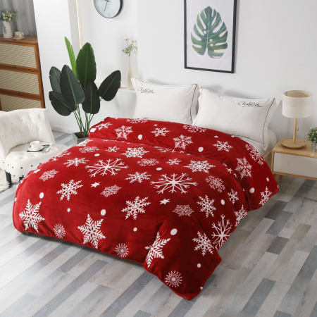 Paturi Cocolino Craciun - Patura Cocolino Subtire Model Craciun - Snow Flake