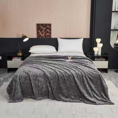 Patura Cocolino Uni Model Gofrat - Gri Cenusiu PĂTURI - Patura Cocolino Uni Model Gofrat - Gri Cenusiu