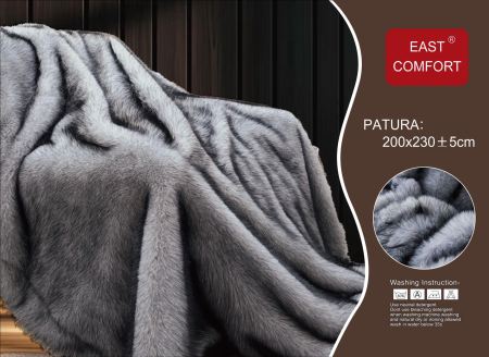 PĂTURI - Patura Cu Blana Artficiala De Nurca - Gri