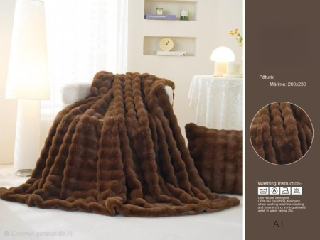 Patura Cu Fermoar Din Blanita Artificiala De Iepure - Rabbit - Maro PĂTURI - Patura Cu Fermoar Din Blanita Artificiala De Iepure - Rabbit - Maro
