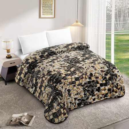Paturi Cocolino Premium - Patura Dubla Groasa Model Broderie Royal - Mozaic