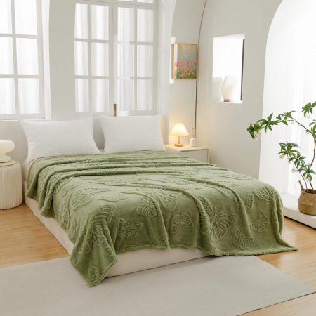 Patura Grosime Medie Fluturi Gofrati - Verde PĂTURI - Patura Grosime Medie Fluturi Gofrati - Verde