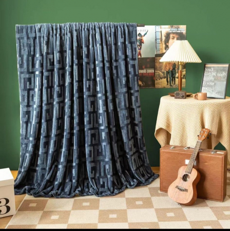 Paturi Cocolino Grosime Medie - Patura Grosime Medie Tip Versace - Gri Antracit