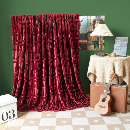 Paturi Cocolino Grosime Medie - Patura Grosime Medie Tip Versace - Bordo