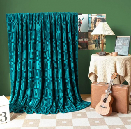 Paturi Cocolino Grosime Medie - Patura Grosime Medie Tip Versace - Turquoise