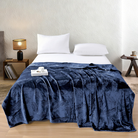 Paturi Cocolino Grosime Medie - Patura Grosime Medie Pene Gofrate 200x230cm - Bleumarin