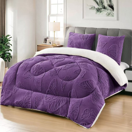 Pilote - Pilota Cocolino Cu Blanita Alba Cu Fluturi - Mov