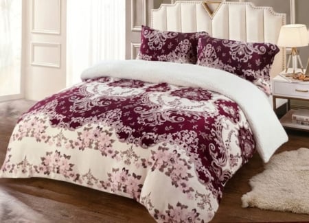 PERNE ŞI PILOTE - Pilota Cocolino Cu Blanita - Model Regal Bordo Si Crem