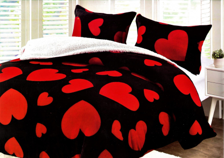 Pilote - Pilota Cocolino Cu Blanita - Negru Inimiare Rosii