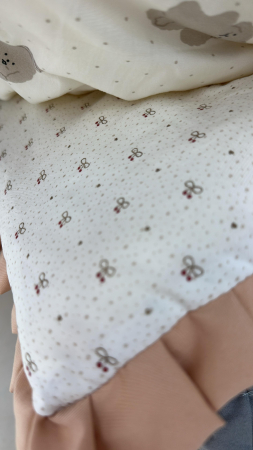 Pilota cu Banda Decorativa 200x230cm - Rose cu Franjuri [8]