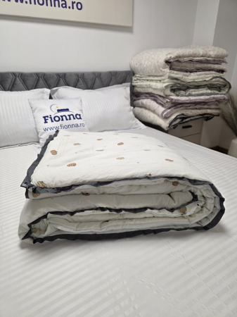 Pilota cu Banda Decorativa 200x230cm - Dovleci de Toamna [1]