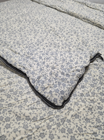 Pilote - Pilota cu Banda Decorativa 200x230cm - Floricele cu Franjuri Bleumarin