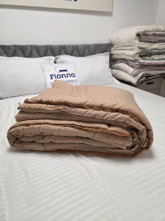 Pilota cu Banda Decorativa 200x230cm - Maro cu Flori [1]