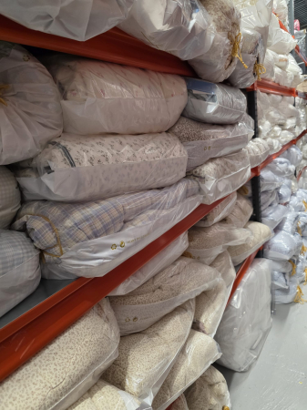 Pilota cu Banda Decorativa 200x230cm - Verde cu Flori si Franjuri [3]