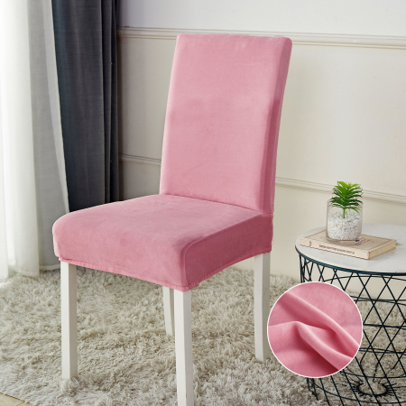 HUSE CANAPELE & SCAUNE - Set 6 Huse Scaune UNI Catifea - Roz