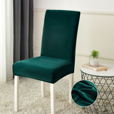 HUSE CANAPELE & SCAUNE - Set 6 Huse Scaune UNI Catifea - Verde Smarald