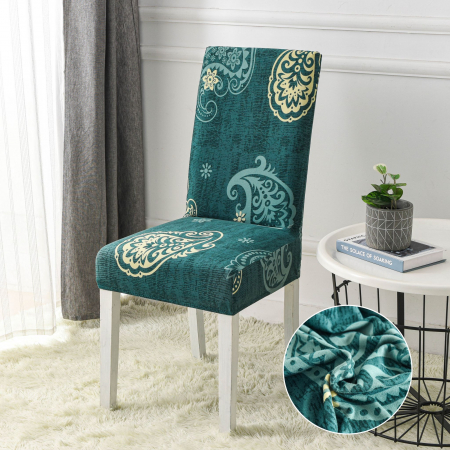 HUSE CANAPELE & SCAUNE - Set 6 Huse Scaune - Verde Indian Style