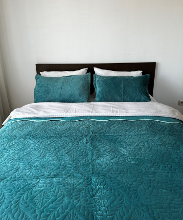 Set Cuvertura Din Catifea 3 Piese - Albastru [3]