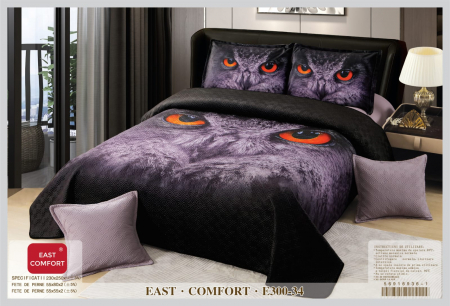Set Cuvertura Din Catifea 5 Piese - Bufnita Neagra CUVERTURI - Set Cuvertura Din Catifea 5 Piese - Bufnita Neagra