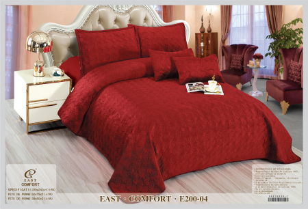 CUVERTURI - Set Cuvertura Din Catifea 5 Piese - Red
