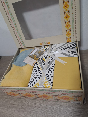 Set Lenjerie 100% Bumbac Ranforce Si Patura  ELART - Traditional Yellow [5]