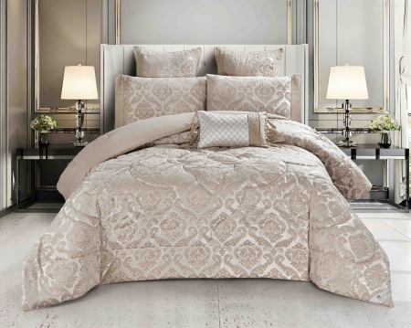 Pilote - Set LUXURY Jacquard 7 Piese - Bej