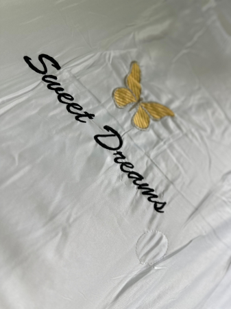 Set Luxury Matase Cu Pilota Subtire - Alb [2]