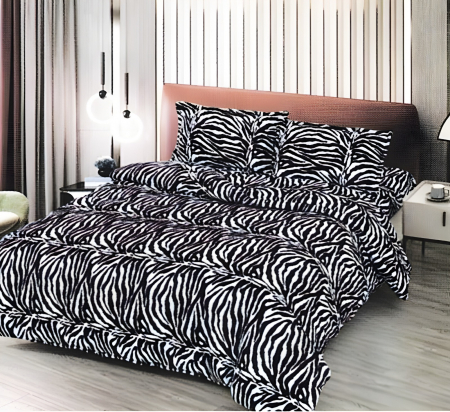 PĂTURI - Set Patura Cocolino Cu Blanita si Fete De Perna - Zebra