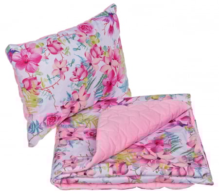 Pentru Bebelusi - Set Patura + Pernuta Bebelusi - Sweet Pink