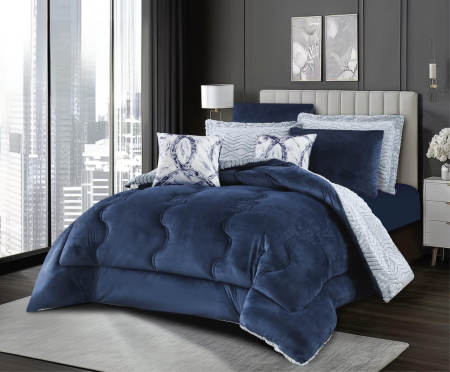 Set Pilota Cu 2 Fete Cu Blanita RABBIT - Iepure Bleumarin [1]