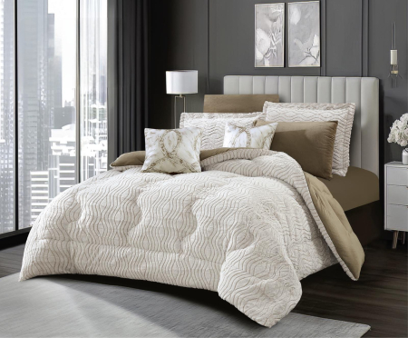 Lenjerii Pufoase Fluffy/Rabbit - Set Pilota Cu 2 Fete Cu Blanita RABBIT - Iepure Maro