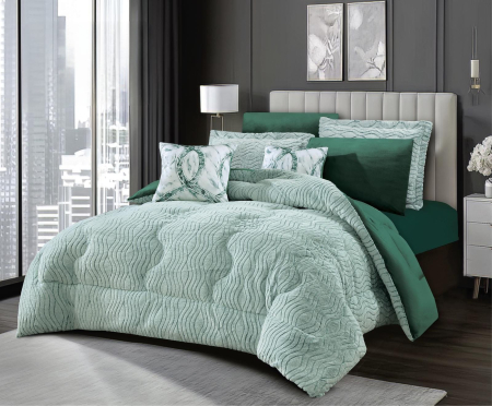 Lenjerii Pufoase Fluffy/Rabbit - Set Pilota Cu 2 Fete Cu Blanita RABBIT - Iepure Verde