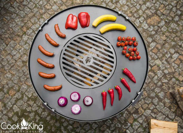 Vatră de foc exterior cu plită și grill Santos [4]