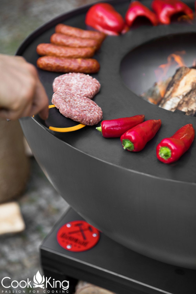 Vatră de foc exterior cu plită și grill Santos [7]