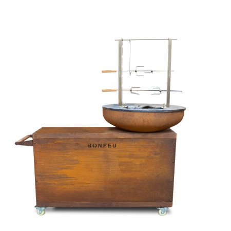 Grătar cu plită BonBiza Island Corten [3]