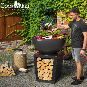 Vatră de foc exterior cu plită și grill Santos [1]