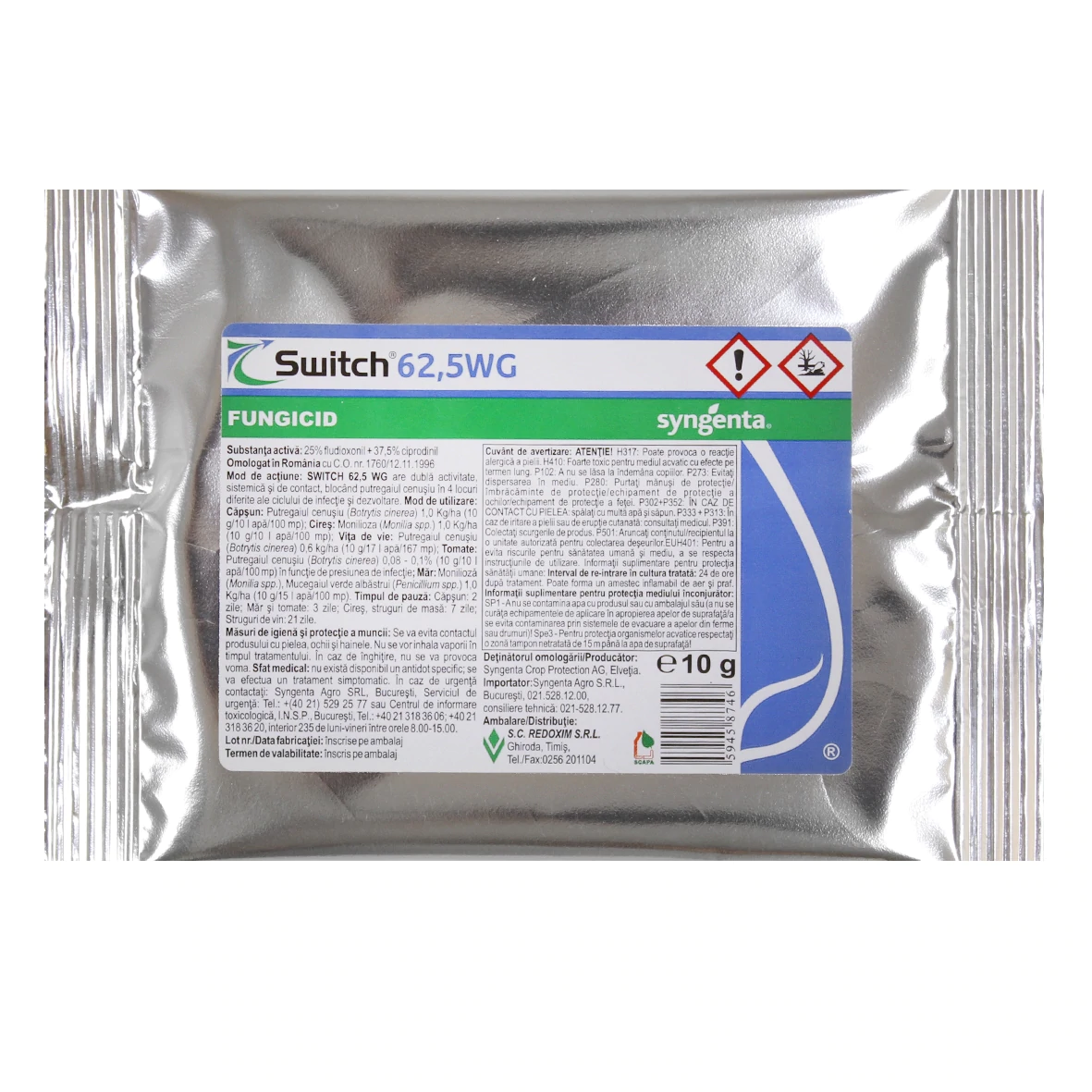 FUNGICIDE - SWITCH 62,5 WG