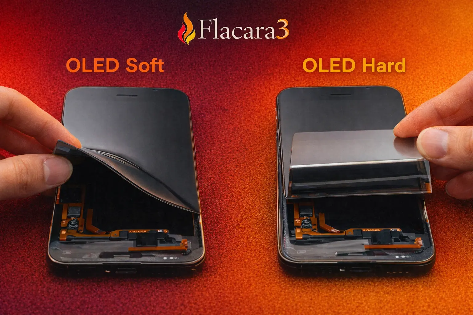 Care sunt diferentele dintre un ecran OLED soft si unul hard?