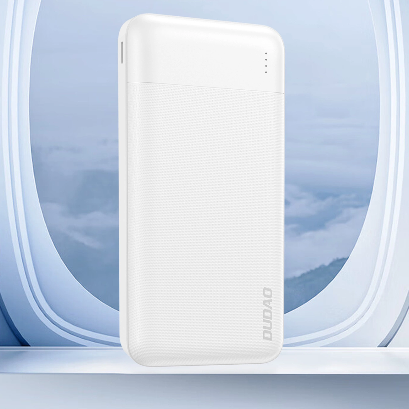Baterie externa Dudao K18-1W 10000mAh cu porturi USB-A / USB-C / Micro USB – alb [2]