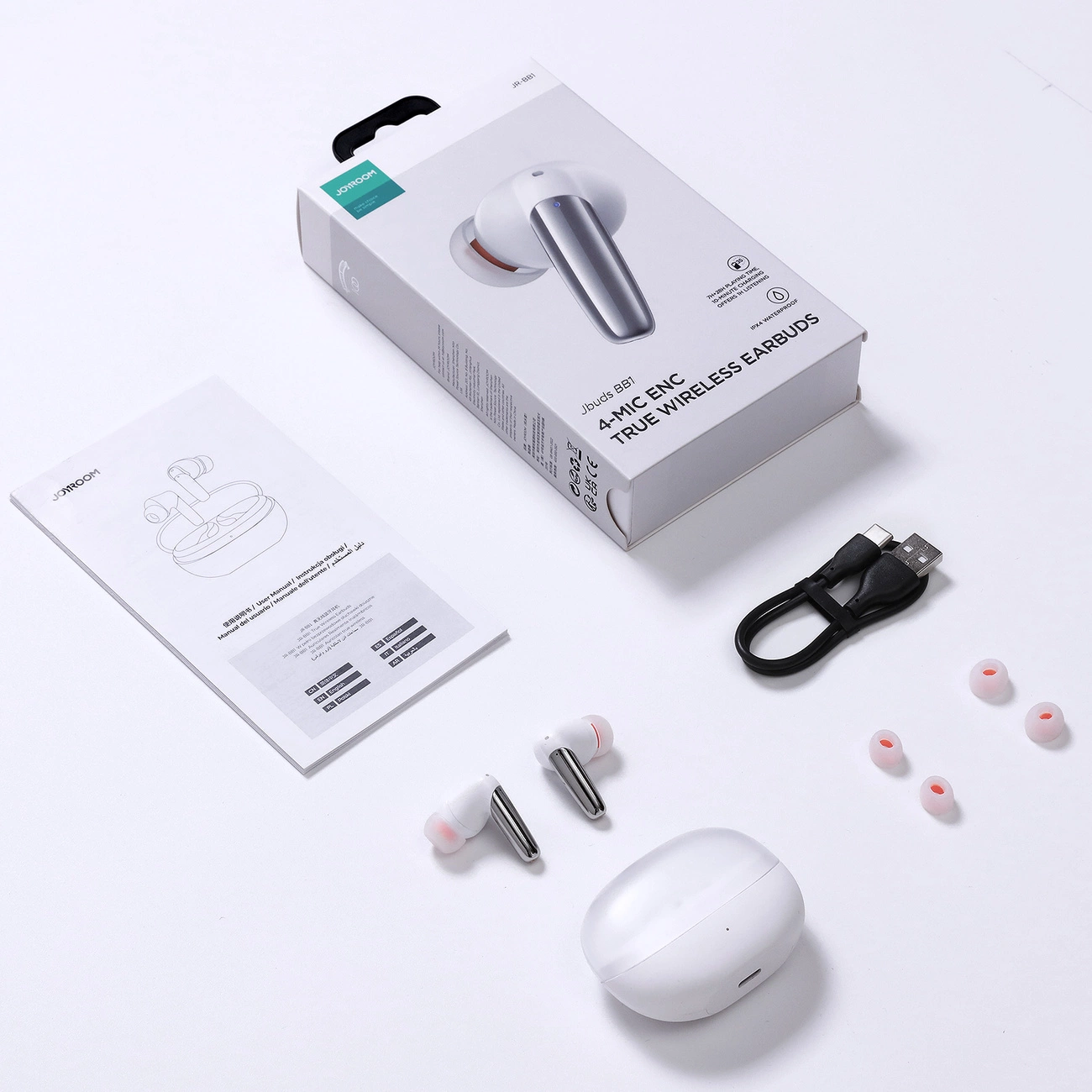 Căști wireless in-ear Joyroom Jbuds Series JR-BB1 TWS - Alb [2]