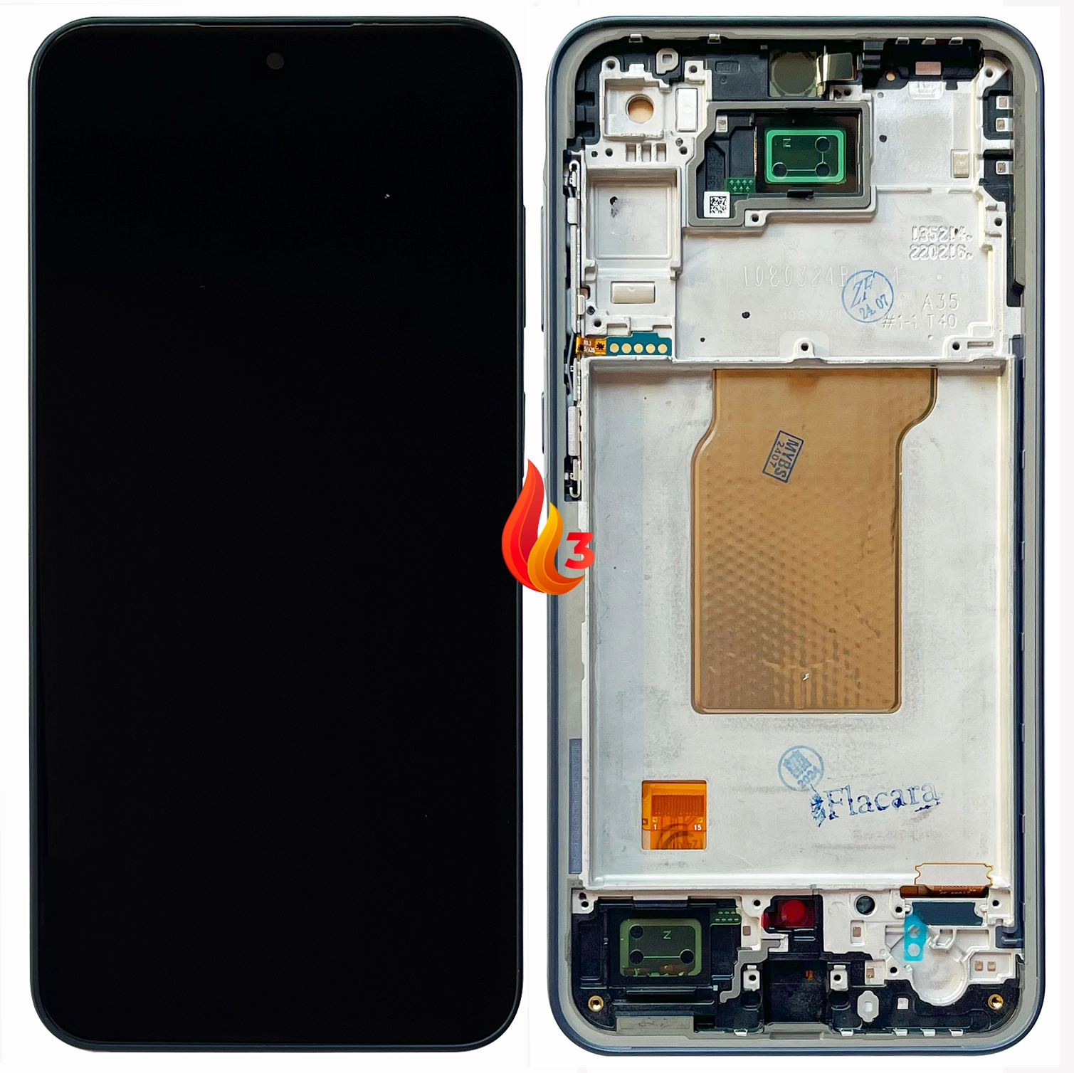 Display Samsung A35 cu rama OLED, Negru [1]
