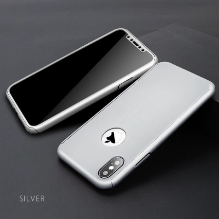 Husa 360 cu sticla inclusa Iphone 7/8/SE2, Silver [1]
