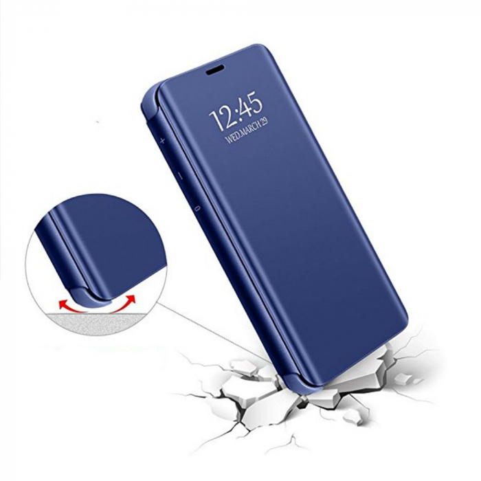 Husa clear view Huawei Y6P, Albastru [2]