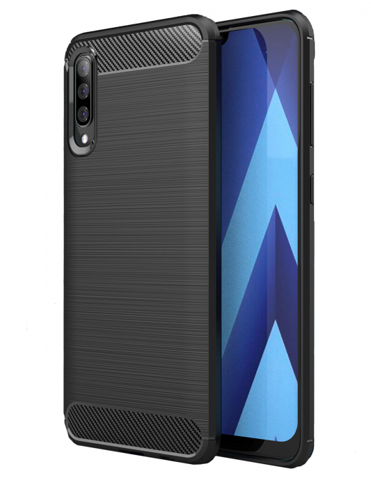 Husa silicon carbon Samsung A70, Negru [1]