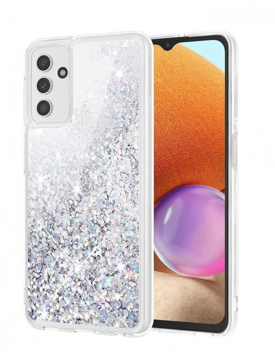 Husa silicon lichid sclipici Samsung S20 Plus, Silver [1]