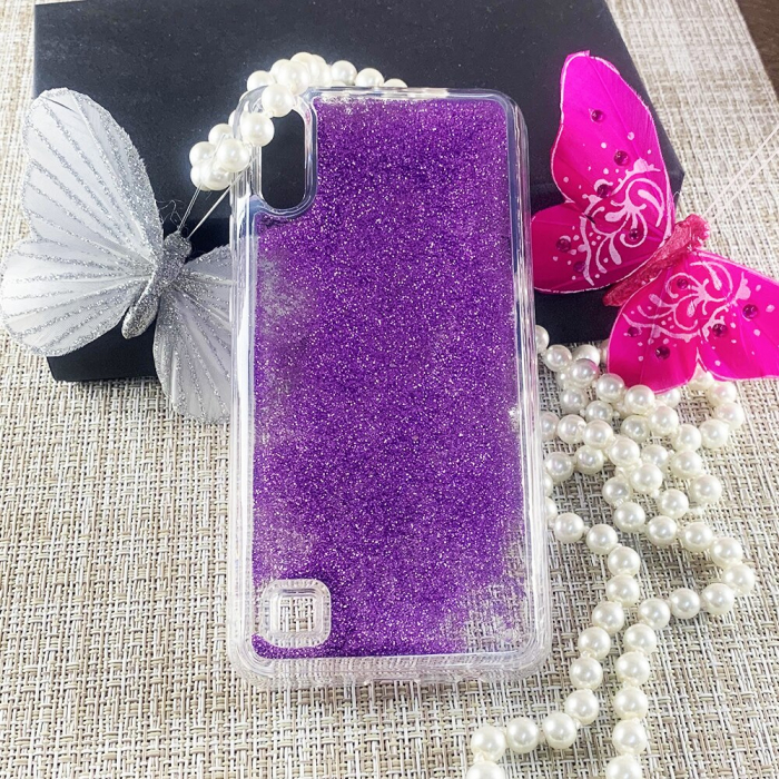 Husa silicon lichid sclipici Samsung S20 Plus, Mov [1]