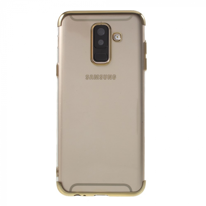 Husa silicon placat sus-jos Samsung A6 (2018) -Gold [1]